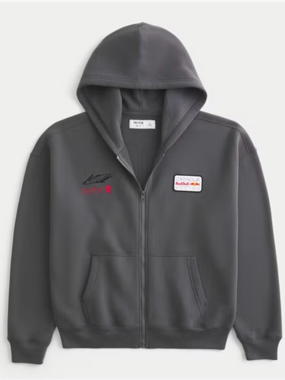 Hollister Boxy Oracle Red Bull Racing Graphic Zip-Up Hoodie